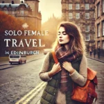 solo female traveler exploring Edinburgh